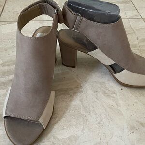 Elegant Taupe and Cream Women's Heels